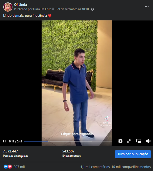 Resultados da Postagem em Oi linda